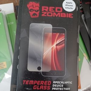 Red Zombie tempered glass screen protector iphone 5/5S/5C